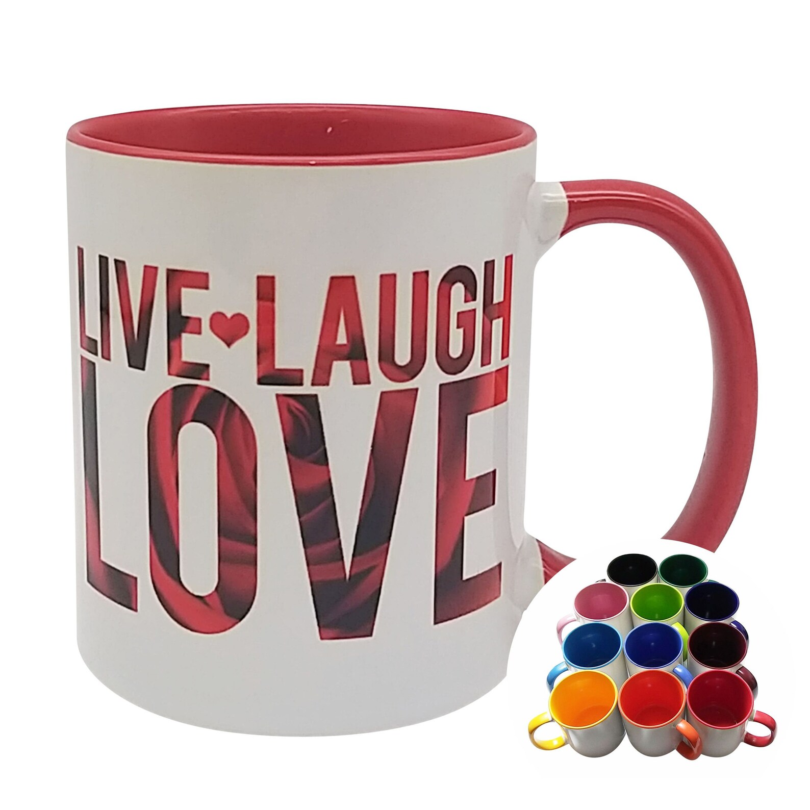 Cup Live Laugh Love in 8 Colors Beautiful Coffee Cup as Etsy