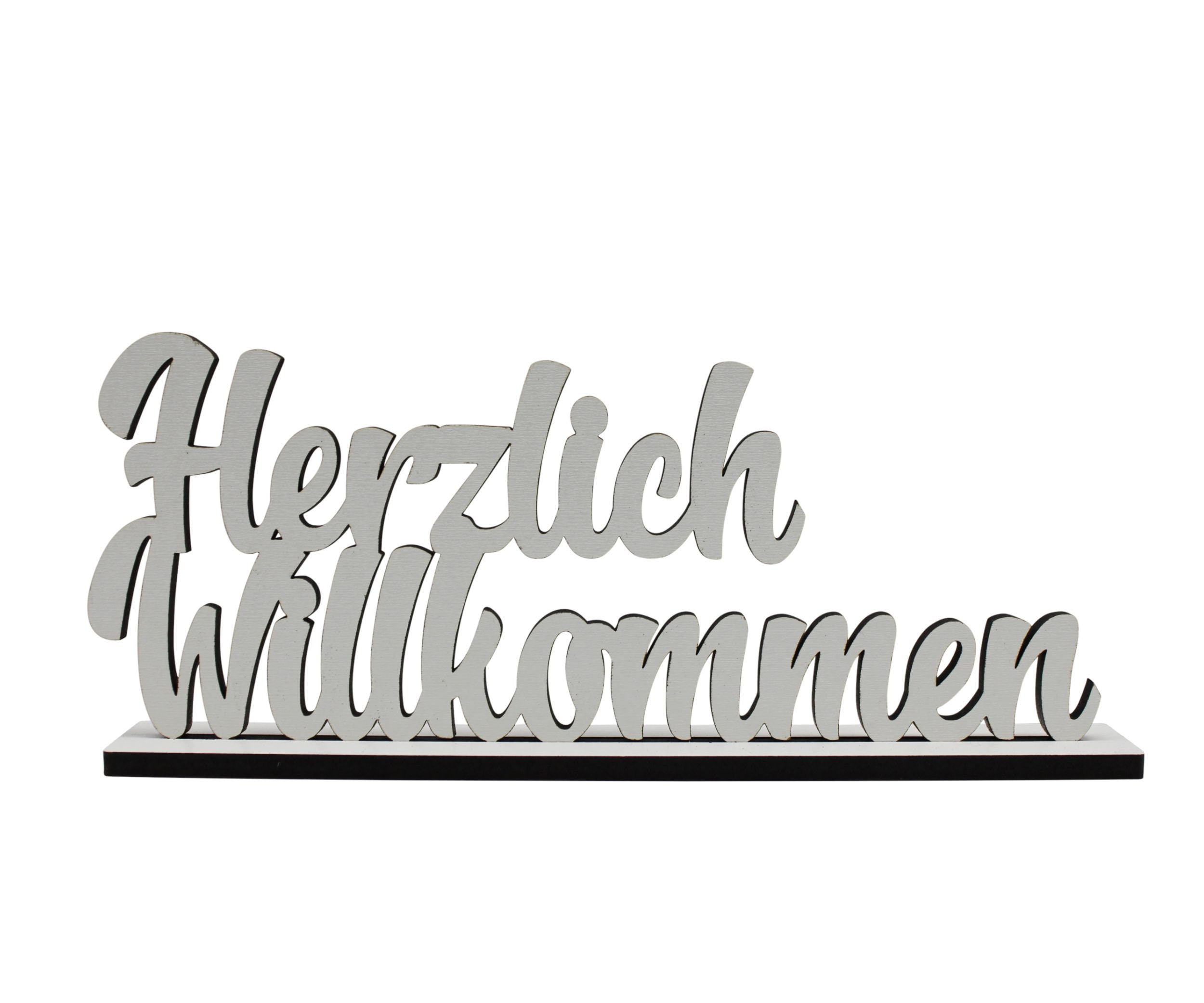 Herzlich Willkommen Schriftzug