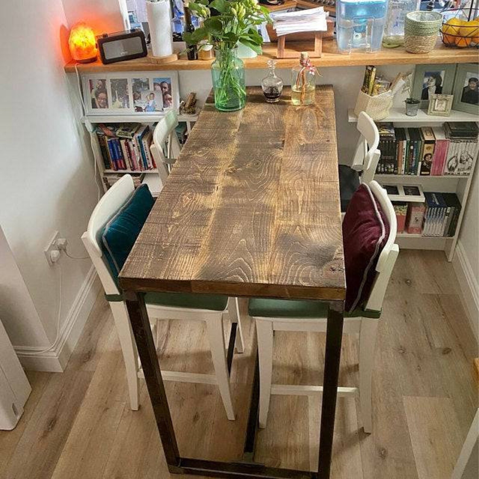 Rustic Industrial Breakfast Bar Kitchen Table Chunky Etsy UK