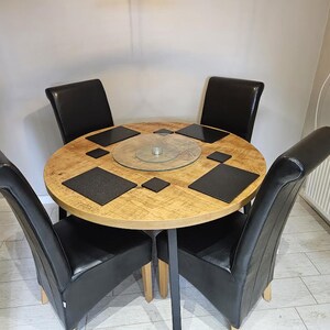 Extra Chunky round rustic dining table - featured in Vogue 2023 image 5