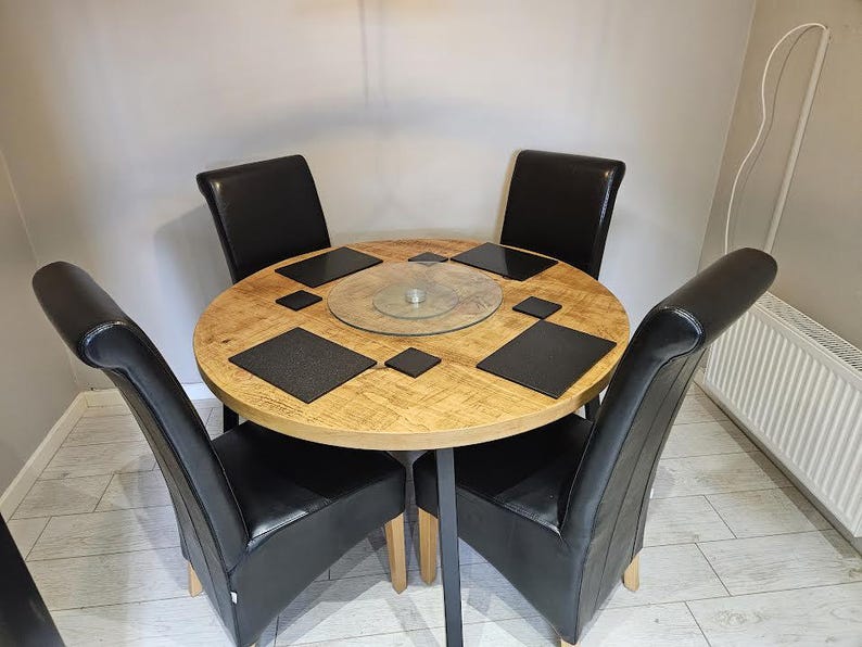 Extra Chunky round rustic dining table - featured in Vogue 2023 image 5