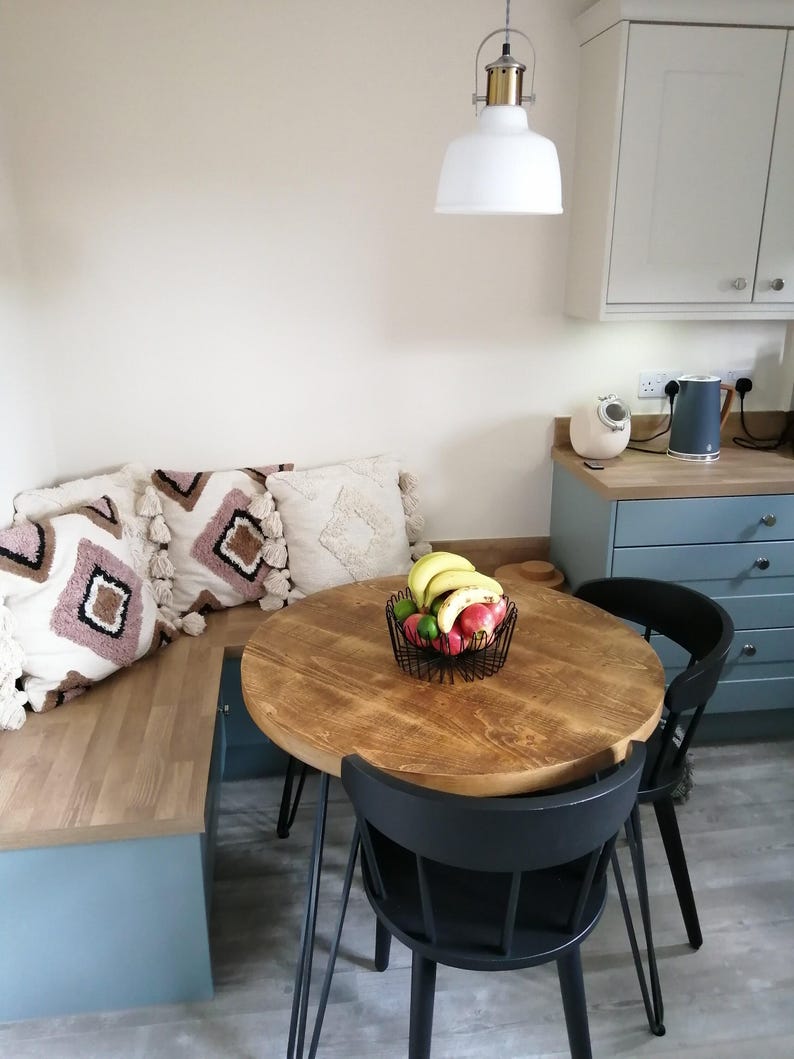 Extra Chunky round rustic dining table - featured in Vogue 2023 image 4
