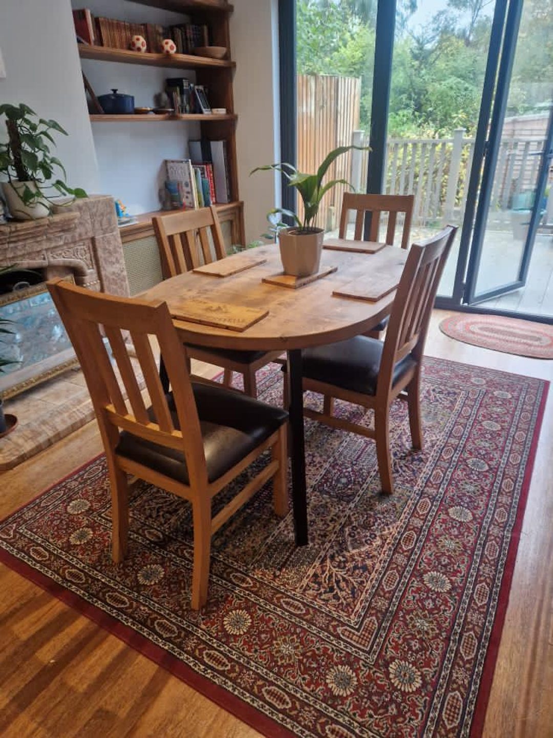 Extra Chunky Extending Oval Rustic Dining Table - Etsy UK