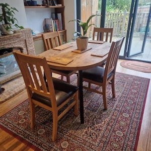 Extra Chunky extending oval rustic dining table
