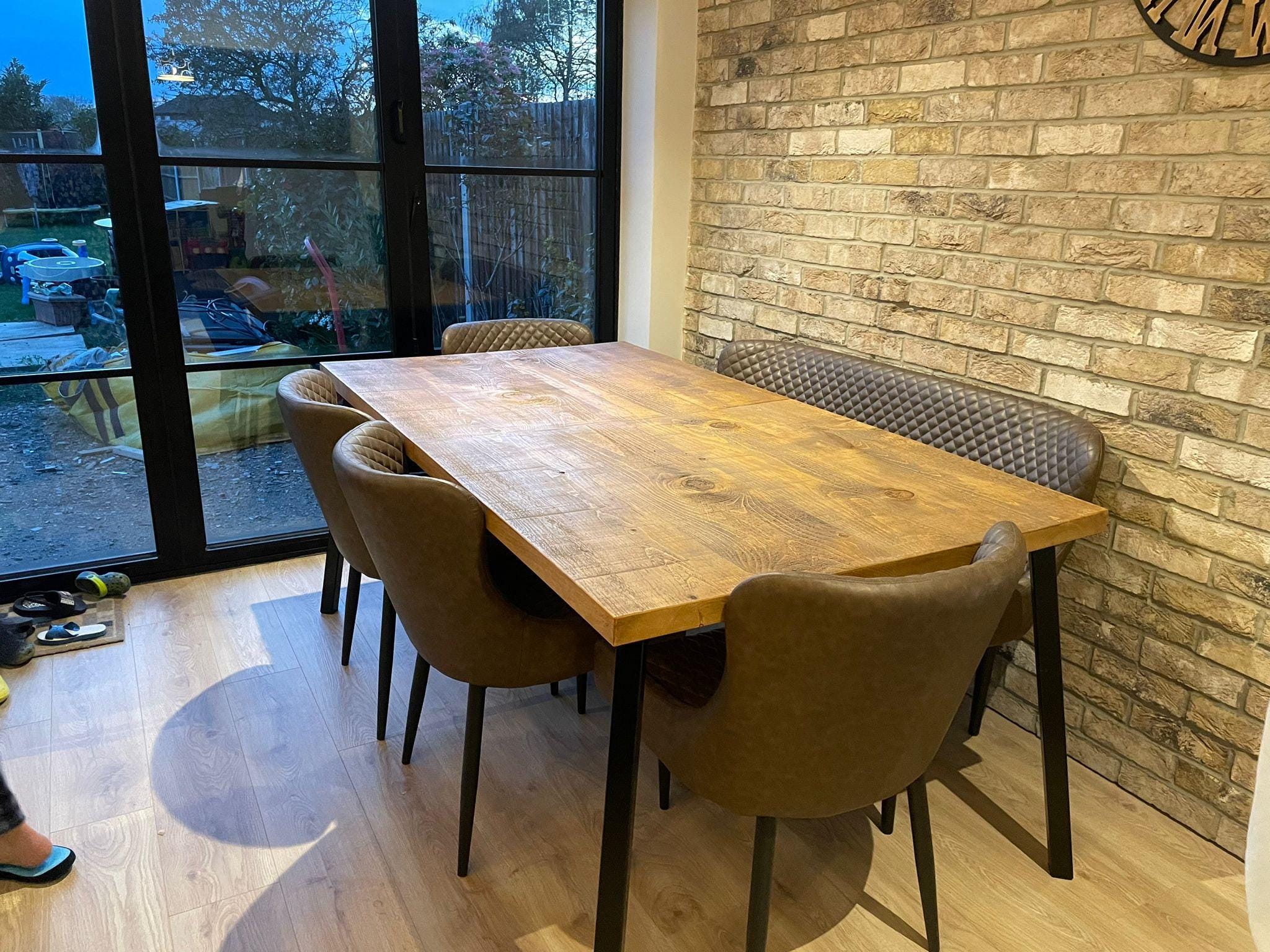 Extra Chunky Extending Rustic Large Dining Table - 96 Wide - Etsy UK