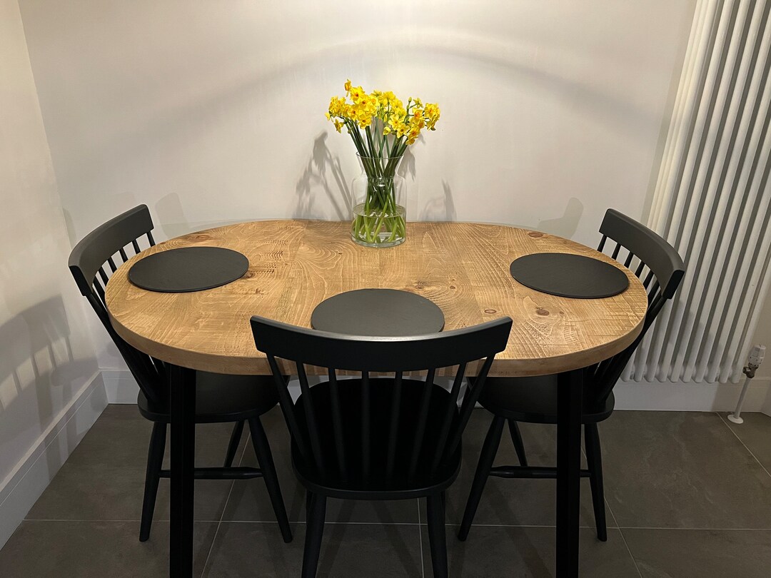 Extra Chunky Extending Oval Rustic Dining Table - Etsy