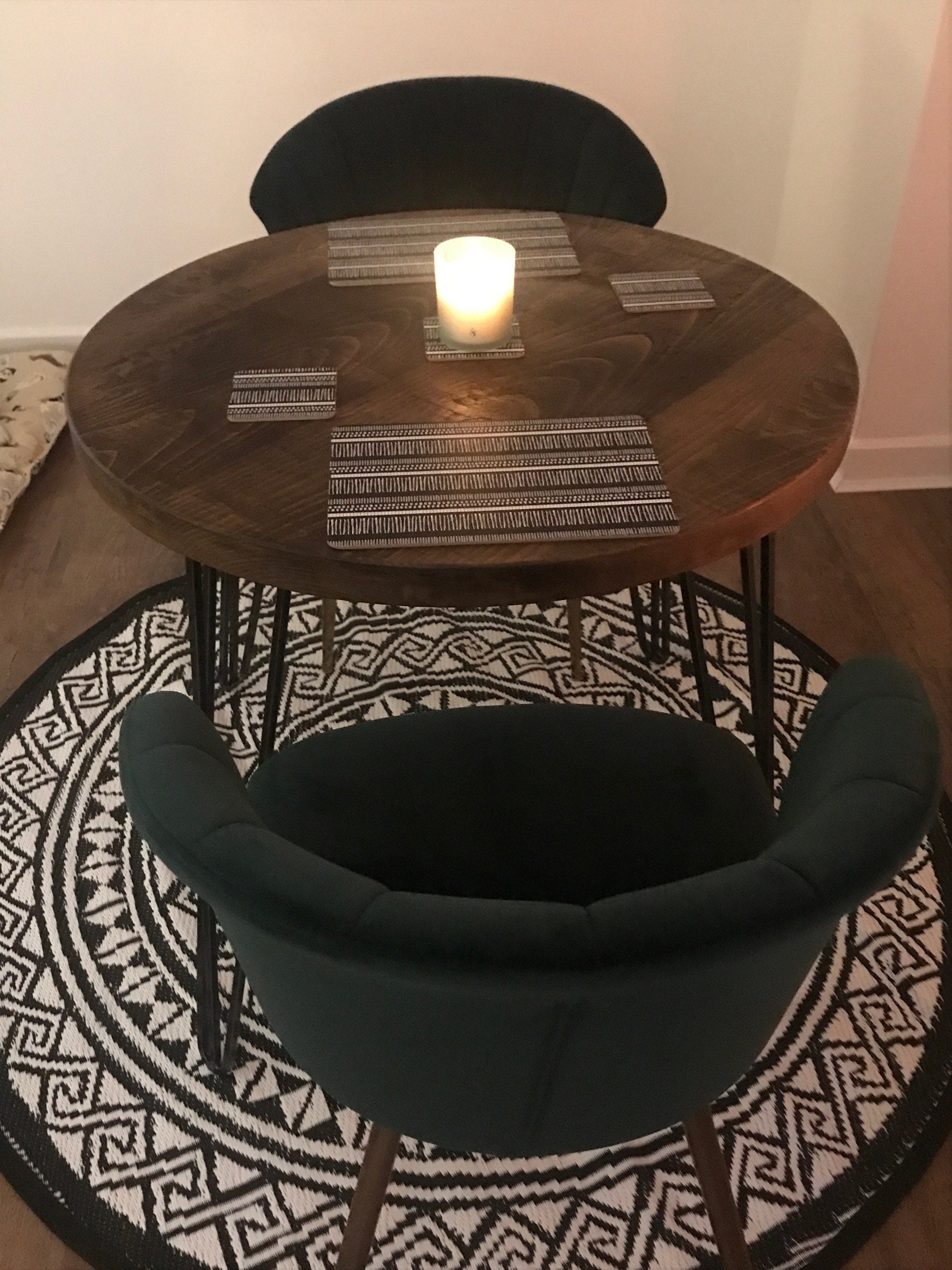 Handmade Round Rustic Solid Wood Dining Table - as Seen in Vogue - Etsy UK
