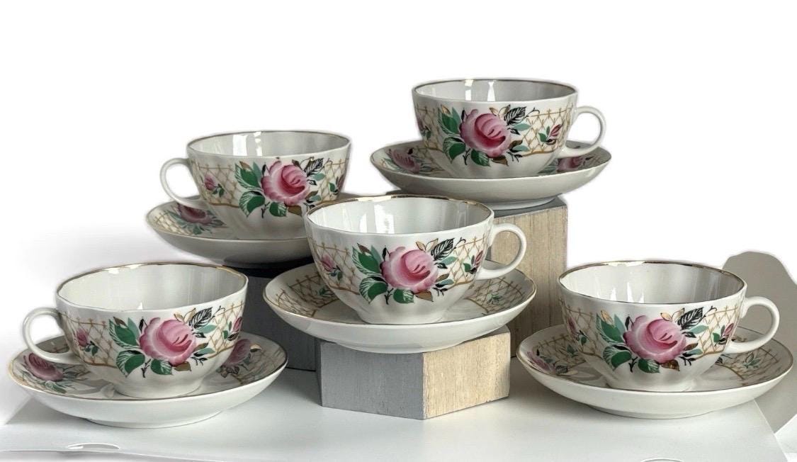 Vintage Lomonosov LFZ Porcelain Tea Set 13pc Dachny/summer Evening ...