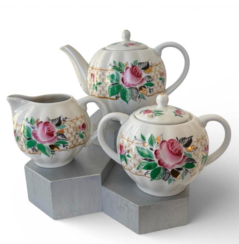 Vintage Lomonosov LFZ Porcelain Tea Set 13pc Dachny/summer Evening ...