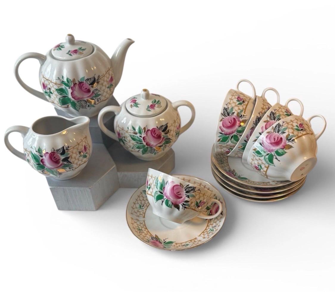 Vintage Lomonosov LFZ Porcelain Tea Set 13pc Dachny/summer Evening ...