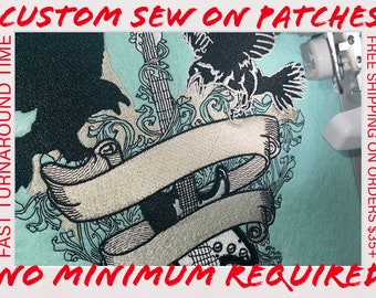 No Minimum Sew On Embroidery Patch, Custom Logo Patch, Custom Embroidery Patch. Fast Turnaround, Free Shipping (35USD), Amazing Quality.