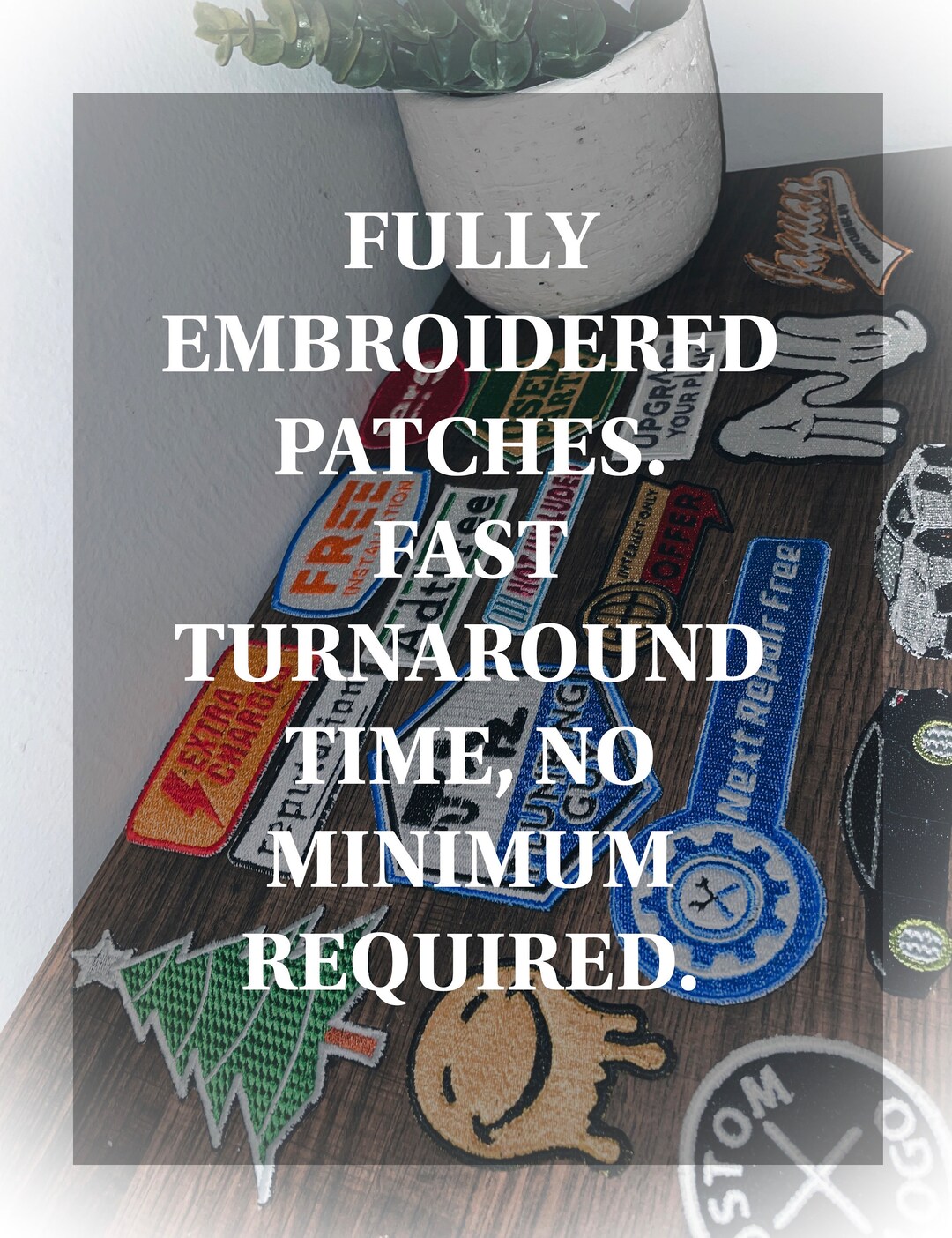No Minimum, Embroidered Sew on Patches, Custom Embroidery Patches