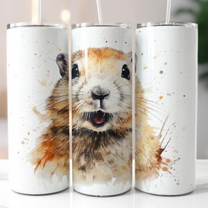 Überraschter Gopher 20 Unzen Tumbler Wrap Sublimationsdesign Kommerzielle Nutzung 9,3 x 8,2 Zoll 300 Dpi Gopher Tumbler Design