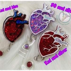 Anatomical Heart Badge Reel/ Cardiologist Badge Reel/ Cardiac Nurse Badge Reel