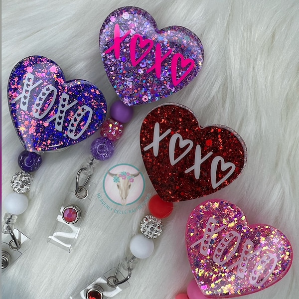 XOXO Heart Badge Reel/ Valentines Badge Reel