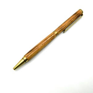 Stylo artisanal bois de châtaignier – fait main Ardèche – mécanisme Slim laiton – cadeau homme – stylo écologique unique