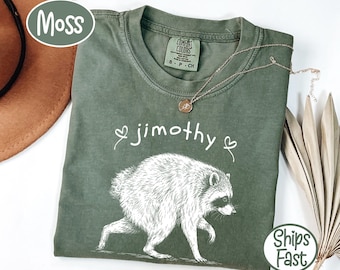 Jimothy Raccoon Comfort Colors T-Shirt, Seattle Short Spine Raccoon Gift, Viral Animal Meme Graphic Tee, Cute Raccoon Lover Shirt