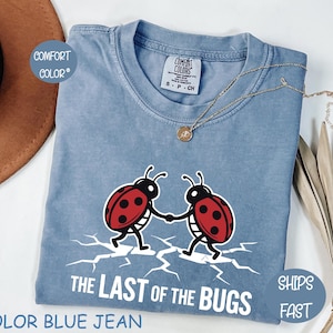Funny The Last of The Bugs Club Vintage Dancing Ladybug Comfort Colors T-Shirt, Ladybug Lover Gift, Cute Insect Graphic Tee