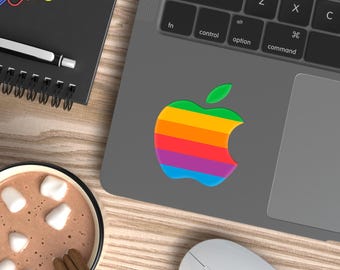 Apple Macintosh 80s 90s Retro Mac Multicolor Rainbow Waterproof