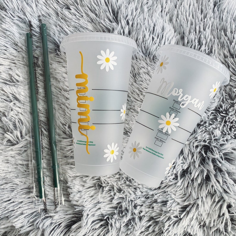 Daisy Starbucks Cups Starbucks Cup Personalized Starbucks Cold Cup Minimalistic Tumbler image 3