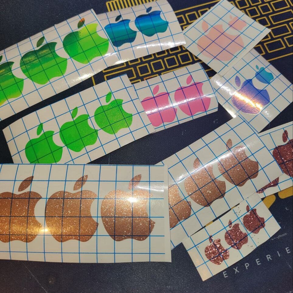 3 PCS Custom Apple Logo Sticker | MacBook , iPhone , and iPad Decal ...