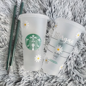 Daisy Starbucks Cups Starbucks Cup Personalized Starbucks Cold Cup Minimalistic Tumbler image 2
