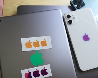 Custom Apple Logo decal for Macbook , iPhone , and iPad | Apple Logo Vinyl Decal | Holographic Apple Sticker | Iphone Logo Sticker