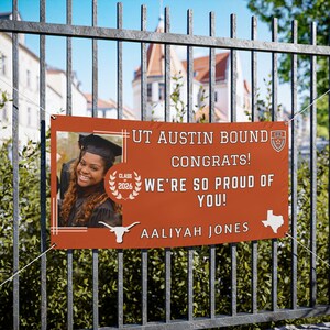 UT Austin Graduation Banner, 2026 Personalized Graduation Yard Sign ...