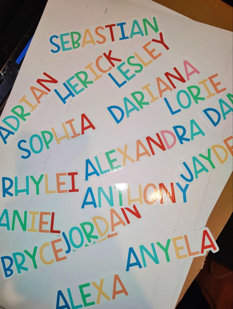 Alexandra Stickr Names Name Stickers for Students| Name Decal | Childs Name Sticker | Daycare ...