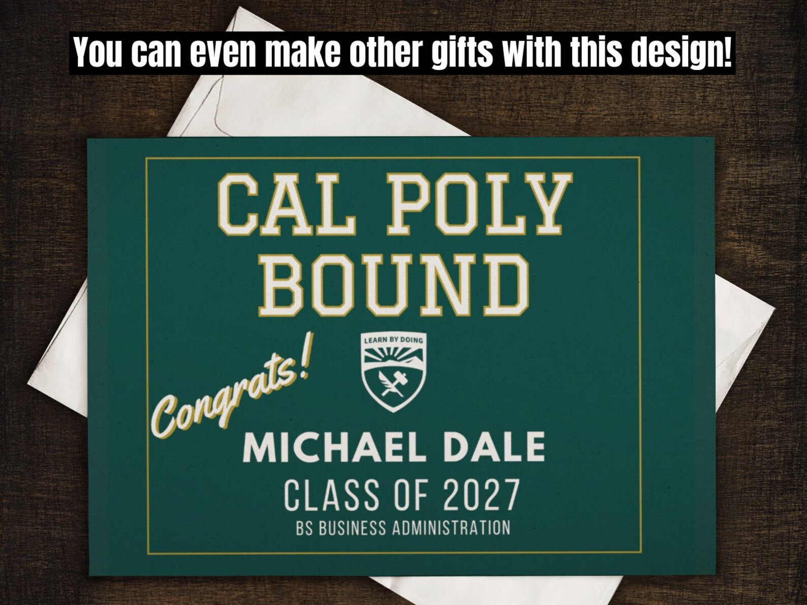 Cal Poly Slo Digital Graduation Banner , College Bound Yard Sign ...