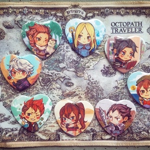 Octopath Traveler Heart Buttons