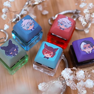 FFXIV Charakter Keycap Clicky Light-up Fidget Schlüsselbund