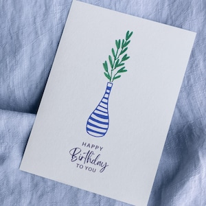 Hand Embroidery Card-Happy Birthday