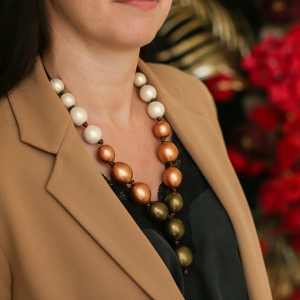 Chunky Long Necklace Etsy