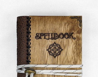 Liber Cantatio, a tabletop spell book and tracker for D&D 5e (stock - Cleric themed with reflective white cord)