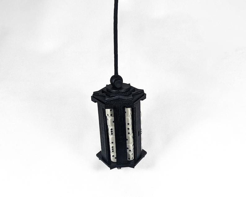 Lantern-style Dice Caddy wooden Black