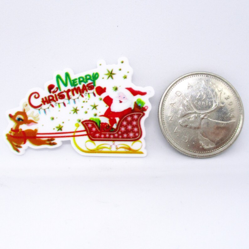 Merry Christmas Santa/'s Sled Resin Needle Minder