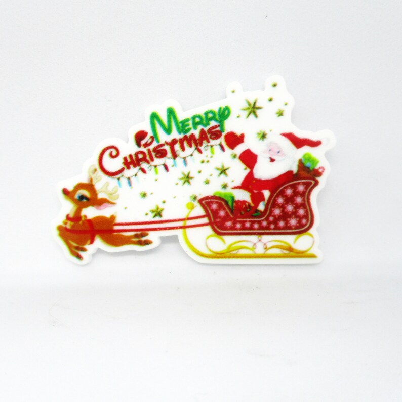 Merry Christmas Santa/'s Sled Resin Needle Minder
