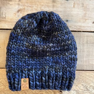 Handmade Bulky Merino Wool Knit Beanie - Unisex Winter Hat