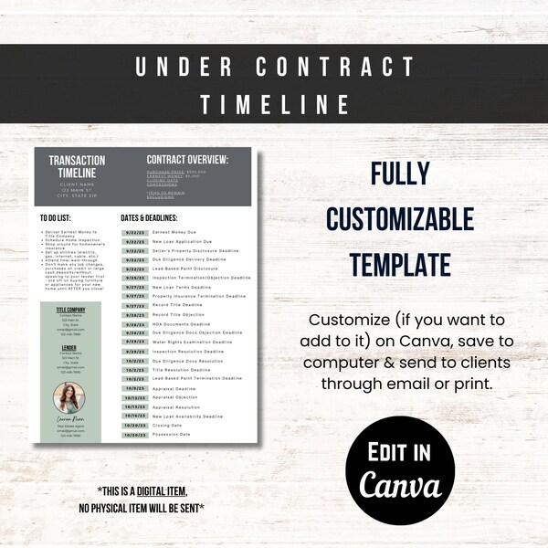 Under Contract Buyer Template Etsy Under Contract Buyer Template Etsy