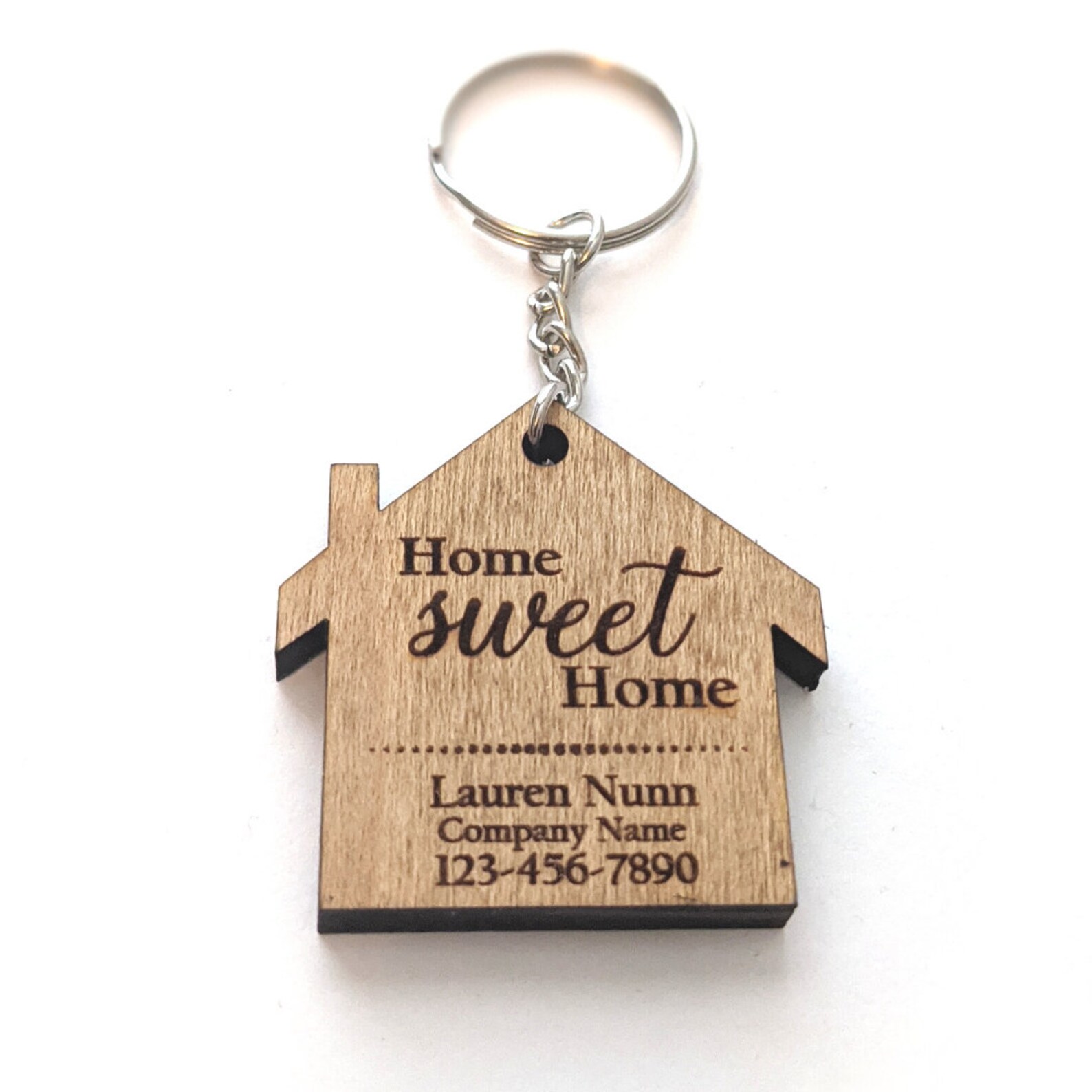 Custom Realtor House Keychains Etsy