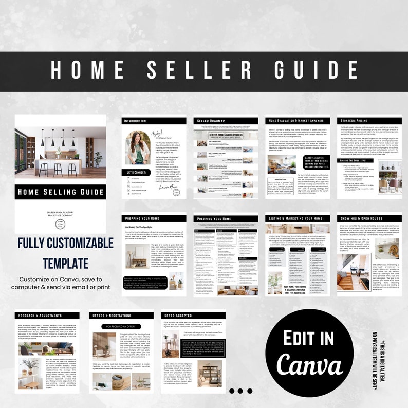Real Estate Buyer & Seller Guide Bundle: Editable Canva Templates - Etsy