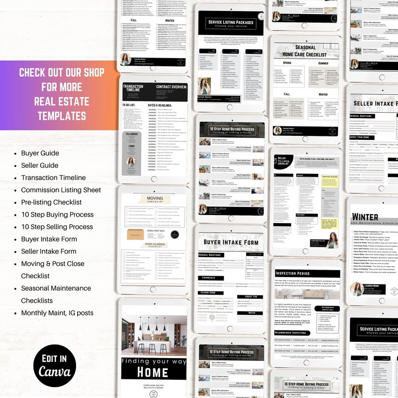 Home Selling Guide Template: Real Estate Seller Roadmap (canva Editable ...