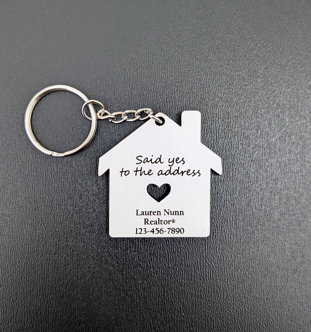 Real Estate Keychains Said Yes to the Address Etsy