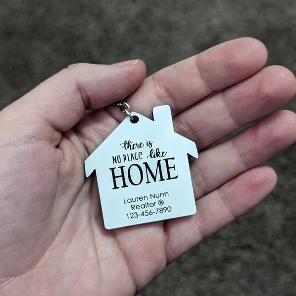 No Place Like Home - Real Estate Keychain