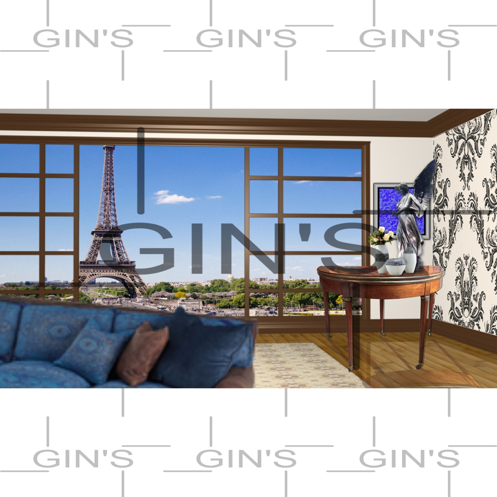 Zoom Background Eiffel Tower Paris Scenes Etsy