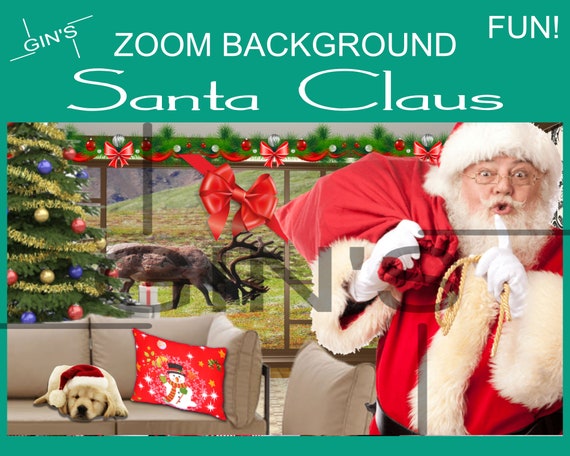 Zoom Background Santa Claus Christmas Scenes | Etsy