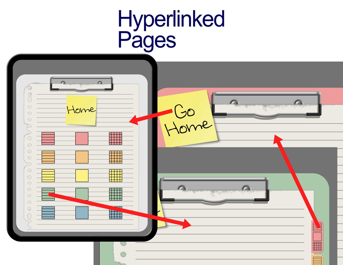Digital Clipboard Notebook Organizer Etsy