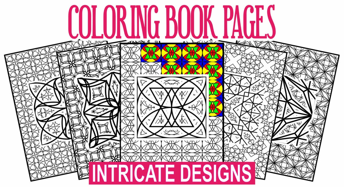 Coloring Book Pages-design Set 1 | Etsy