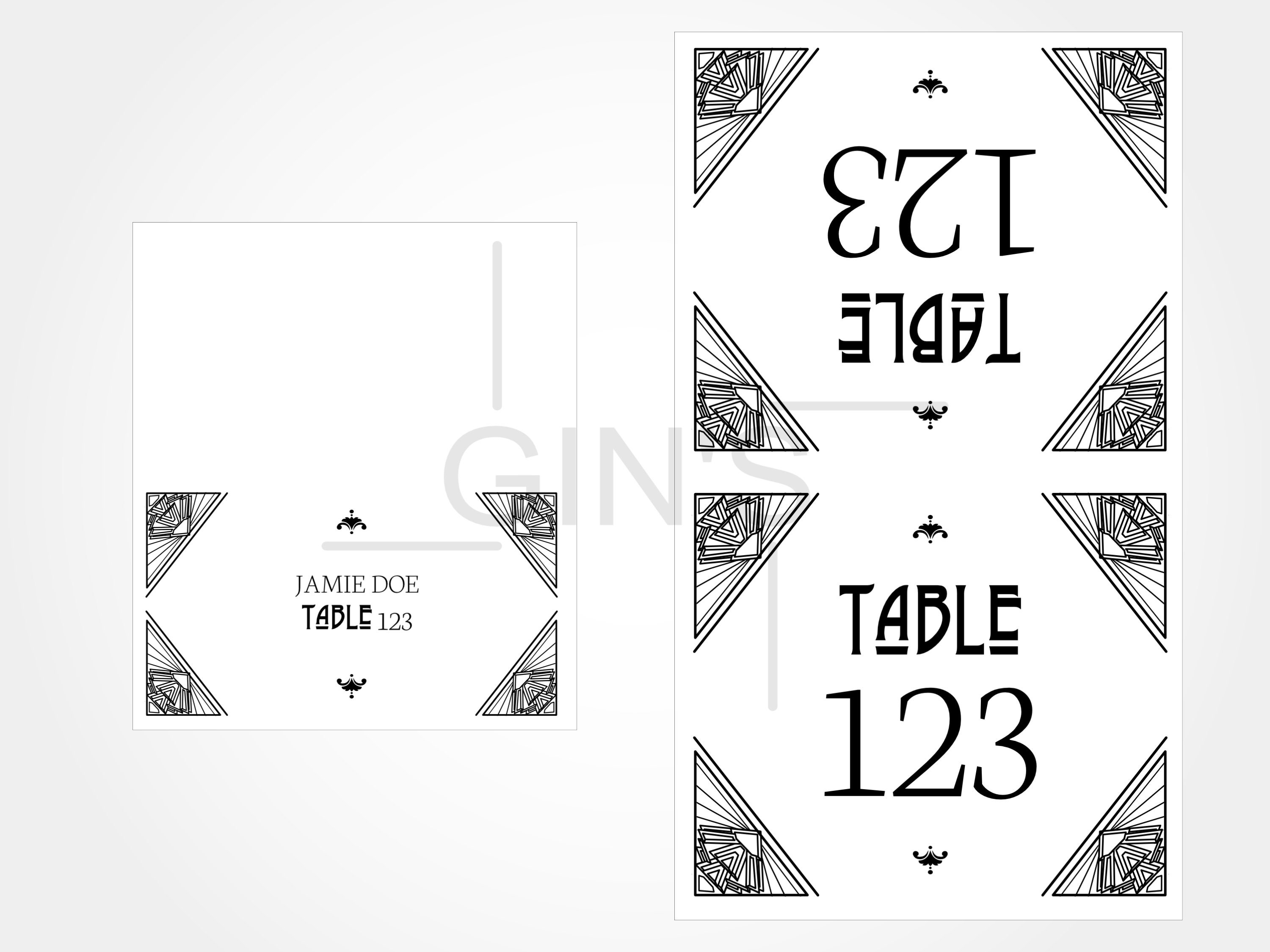 Wedding Table Cards Editable Printable PDF Etsy